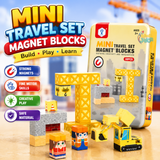 Mini Travel Magnetic Construction Vehicle Building Blocks Set – 38 Pieces