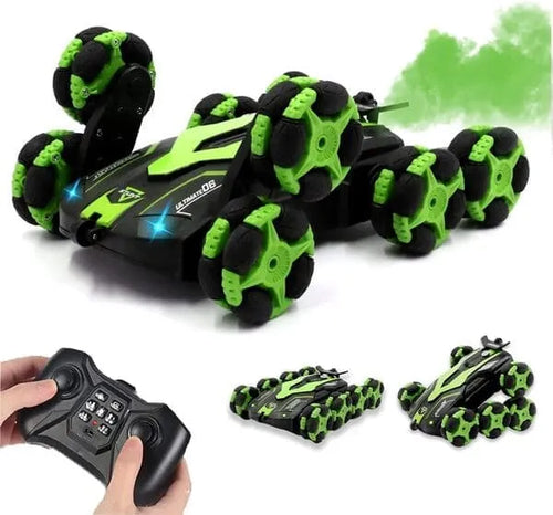 8-Wheel Stunt RC Car front view with LED lights