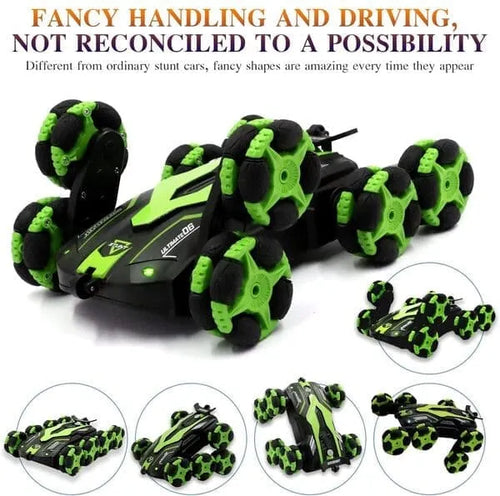 8-Wheel Stunt RC Car side angle showing 8-wheel design