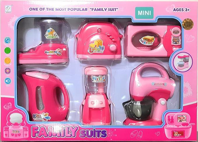 Battery operated mini household appliances play set box front