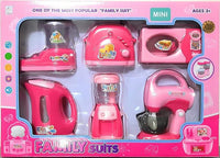 Battery operated mini household appliances play set box front