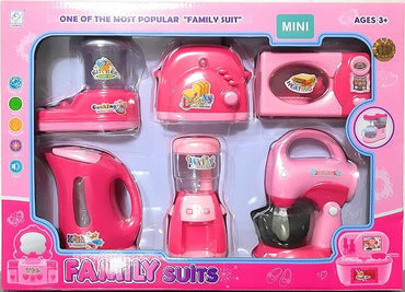 Battery operated mini household appliances play set box front