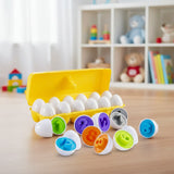 Shape & Number Matching Eggs – 12-Piece Toddler Learning Toy