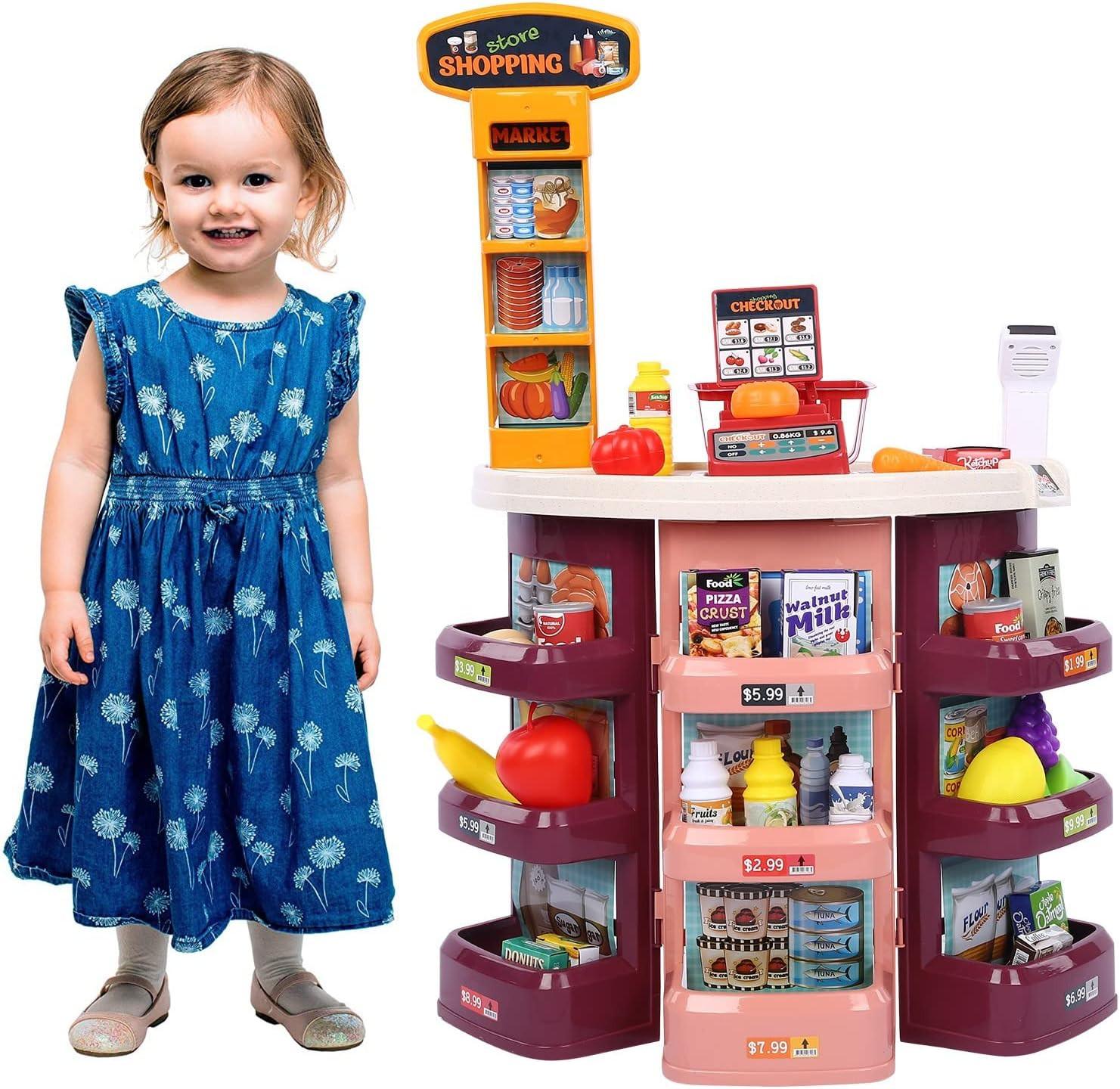 Grocery Store Playset with cash register and scanner accessories