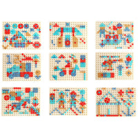 259-piece mosaic blocks set for kids aged 3 to 5 – table frame and pieces