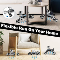 Stunt robot dog toy with built-in music LED color-changing eyes for children 6 plus