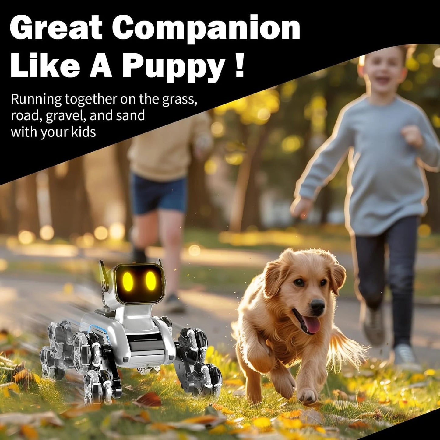 Stunt spray robot dog black color option with full accessories and USB cable