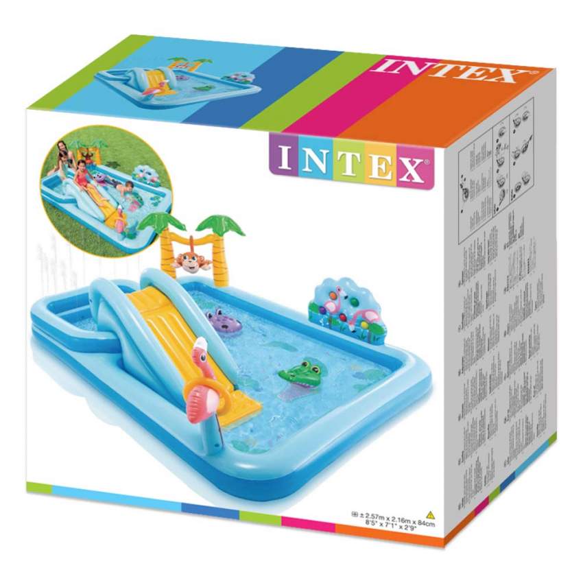 INTEX Jungle Kids Pool 8.5ft | Inflatable Splash Pool