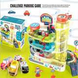 Multi-Level Parking Garage Toy with Elevator & Ramps for Kids