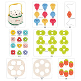 Huanger Montessori Flower Pegboard Bucket Toy for Toddlers