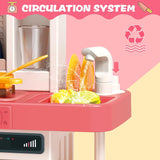 Play Kitchen Set – 50 Pcs Spray Kitchen Kit with Lights &amp; Sound
