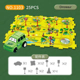 Rail Car Track Puzzle Set – 25 Pcs Build Your Own Railway