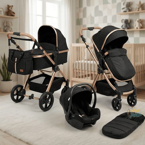 Kidilo Luxury 3-in-1 Pram, Stroller & Infant Car Seat Travel System
