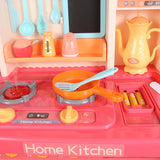 96-Piece Kids Kitchen Playset with Spray, Light & Sound – Pretend Play Cooking Set
