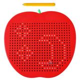 Apple Shape Magnetic Pixel Art Drawing Board for Kids