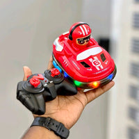 RC battle bumper cars with LED lights and crash sound effects for kids