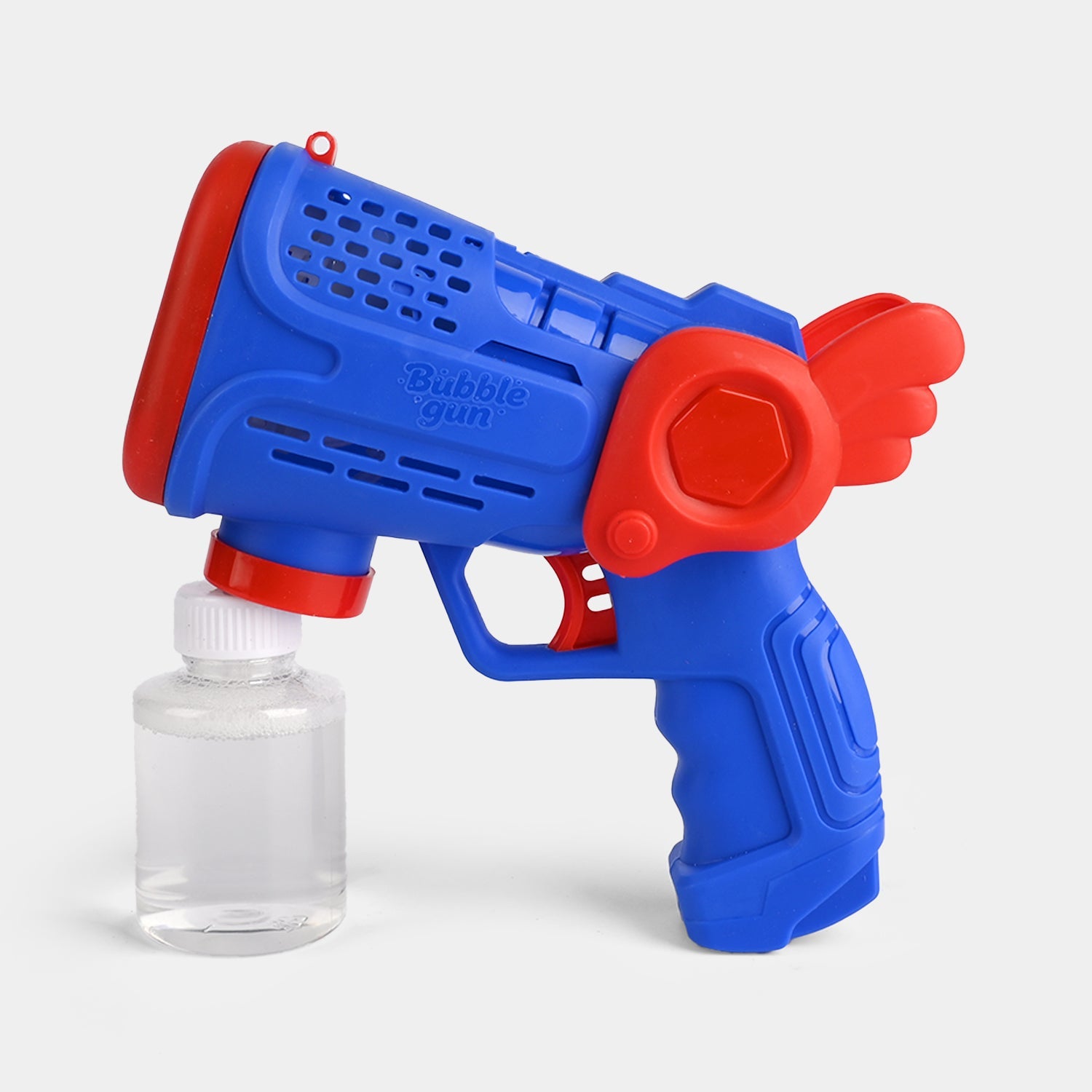 Electric bubble gun toy with light for kids angle view