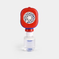Electric bubble gun toy with light for kids in use
