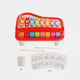 2-in-1 Piano Xylophone Musical Toy with Mallet for Kids