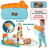 Baby Piano Play Gym Mat with Hanging Toys for Tummy Time