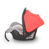 Baby Carry Cot 2-in-1 Car Seat & Rocker with Fabric Seat – Red