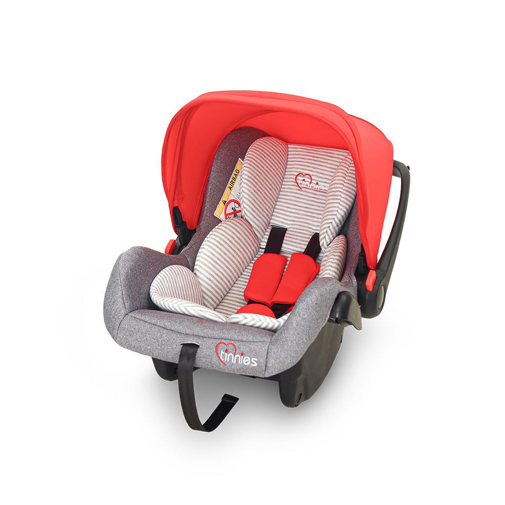 Baby Carry Cot 2-in-1 Car Seat & Rocker with Fabric Seat – Red