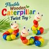 Flexible Wooden Caterpillar Twist Toy for Kids