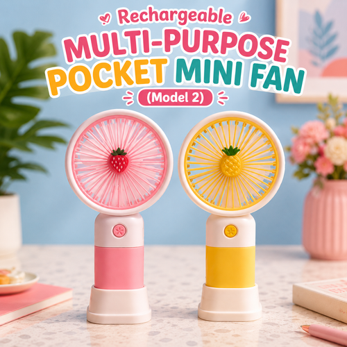Rechargeable Multi-Purpose Pocket Mini Fan for Kids & Home