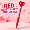 Red Heart-Shaped Glitter Pen for Kids