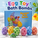 Dinosaur Egg Bath Bombs for Kids – Surprise Toy Set