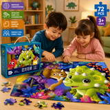 72 Pcs Educational Jigsaw Puzzle for Kids – Space & Dinosaur