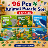 96 Pcs Animal Puzzle Set for Kids – Random Design