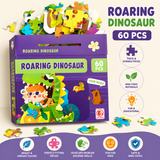 60 Pcs Roaring Dinosaur Floor Puzzle for Kids