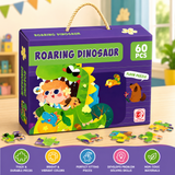 60 Pcs Roaring Dinosaur Floor Puzzle for Kids