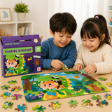 60 Pcs Roaring Dinosaur Floor Puzzle for Kids
