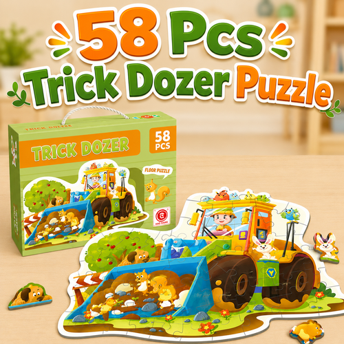 58 Pcs Construction Vehicle Floor Puzzle for Kids