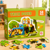 58 Pcs Construction Vehicle Floor Puzzle for Kids