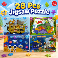 28 pcs wooden jigsaw puzzle Noah's Ark theme for kids
