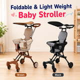 Foldable Baby Stroller Tricycle – Black