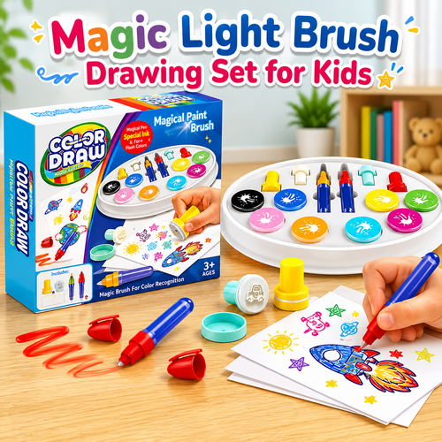 Magic Light Brush Mess-Free Drawing Set for Kids