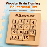 Wooden Sliding Number Puzzle for Kids – Classic 15 Puzzle Brain Game