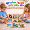 Wooden Jigsaw Puzzle Board for Kids – Random Design