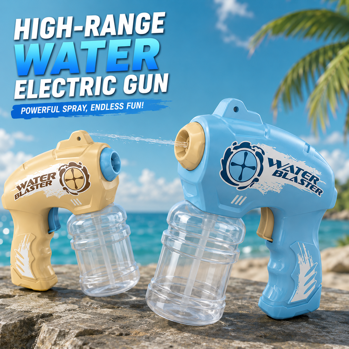 High-Range Electric Water Gun for Kids – USB Rechargeable Blaster