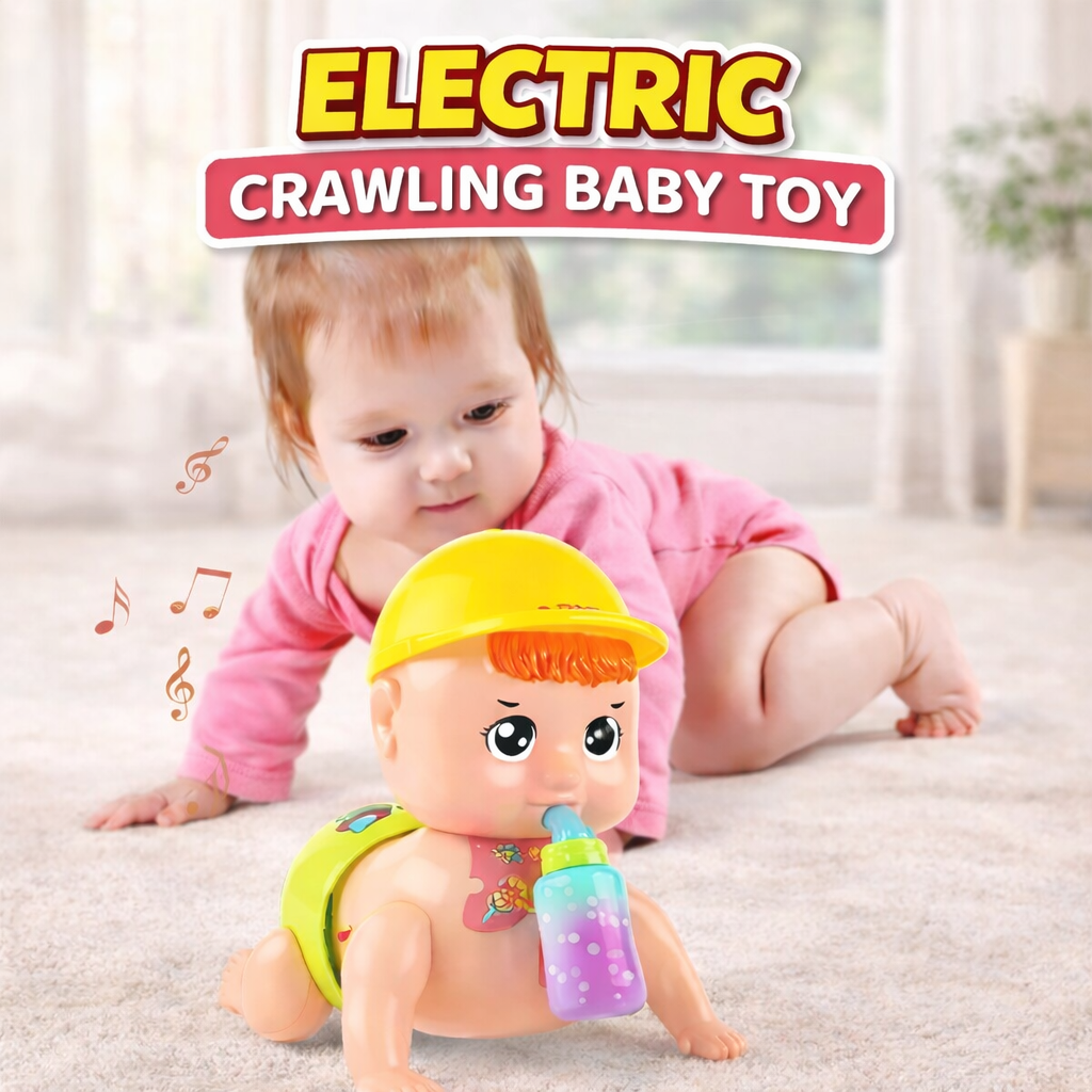 Electric Crawling Baby Toy with Music for Infants (6-15 Months)