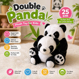 Double Panda Plush Toy for Kids – 25cm Soft Stuffed Toy