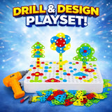 3-in-1 Kids Creative & Active Play Toy Bundle – Balloon Car, Drill Playset & Ball