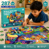 287 Pieces Animal Shaped Jigsaw Puzzle for Kids – Wildlife Design