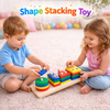 Wooden Geometric Shape Sorting Blocks for Kids