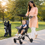 Foldable Baby Stroller Tricycle – Black