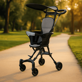 Foldable Baby Stroller Tricycle – Black